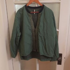 Free People Olive Quilted Jacket